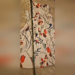 Zara Trafaluc dress collection white floral mini dress with pockets size M used